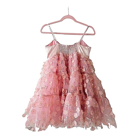 Dolls Kill Sugar Thrillz Pink Perfectly Poised Babydoll Dress size Small - Picture 4 of 6